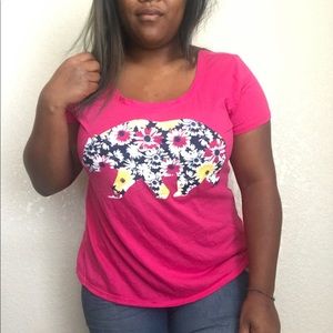 floral bear tshirt